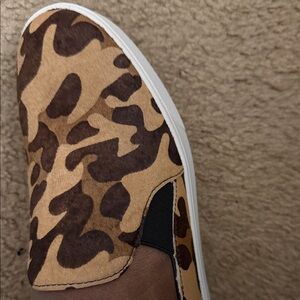 Cole Haan Brown Camouflage Slip-On Loafers